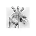 Jesus' hand on the cross tattoo design idea