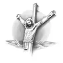Jesus' hand on the cross tattoo design idea