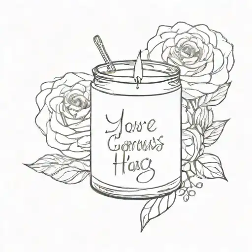 You're gorgeous, you old hag, gift, confidence, scented candle  tattoo design idea