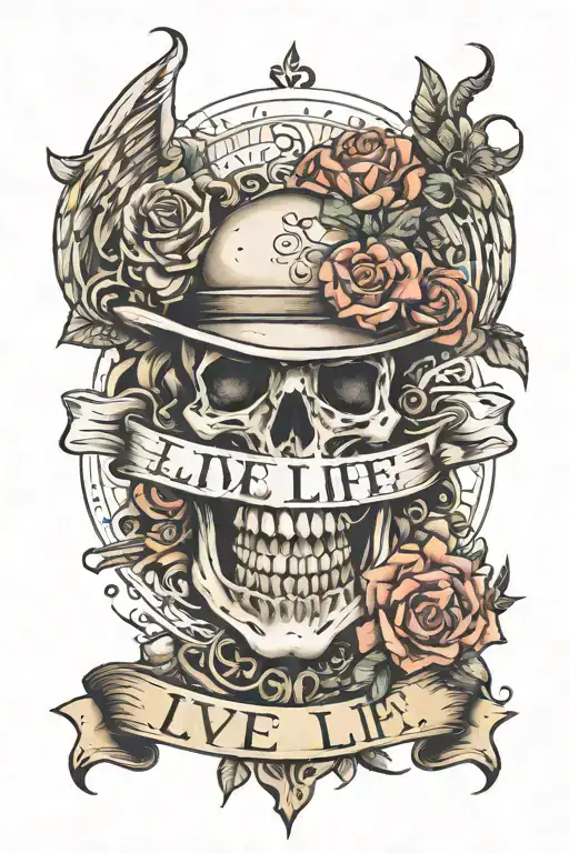 lIVE LiFE tattoo design idea