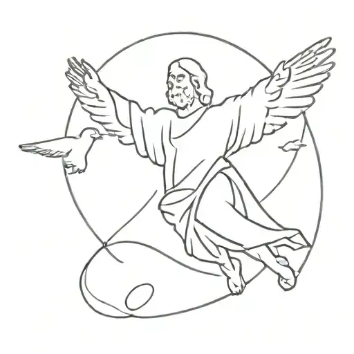 deaf elijah ascending to heaven tattoo design idea