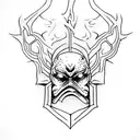 Combine elements from Dark Souls, Elden Ring, and Baldurs Gate 3 in a minimalist tattoo design tattoo design idea