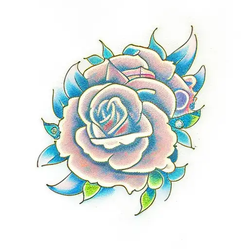open door to a secret garden tattoo design idea