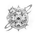 Do a tatto arm about Danzo arm from naruto with all the naruto eyes an about kyubi of naruto tattoo design idea