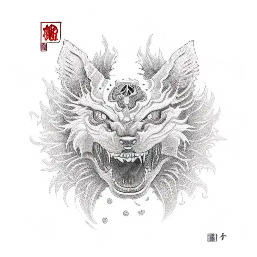 kurama  tattoo design idea