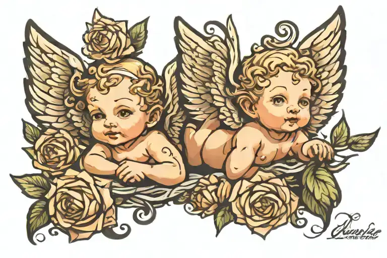 cherub tattoo design idea