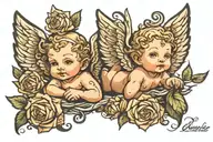 cherub tattoo design idea