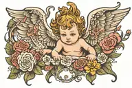 cherub tattoo design idea