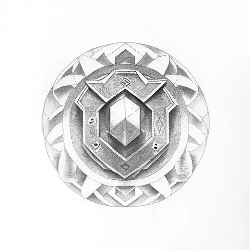 Champion Pantheon from League of legends overlooking Mount Targon tattoo design idea