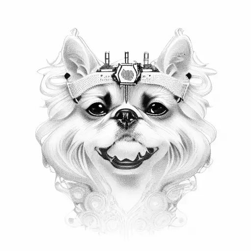 Armband with dogs and games tattoo design idea
