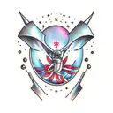 alien abduction  tattoo design idea