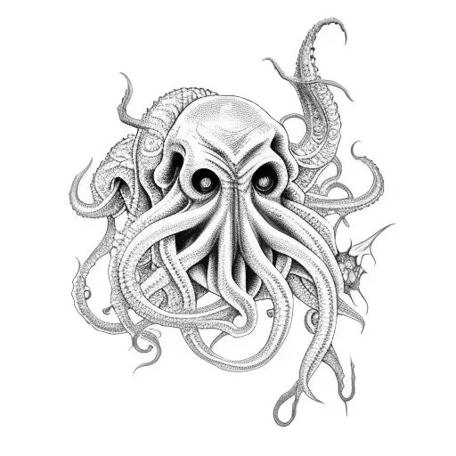 horror sleeve Cthulhu  tattoo design idea