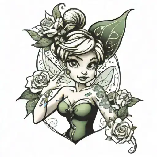 tinkerbell disney style tattoo tattoo design idea