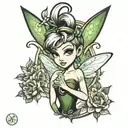 tinkerbell disney style tattoo tattoo design idea