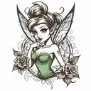 tinkerbell disney style tattoo tattoo design idea
