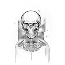 psychedelic mushroom skull man  tattoo design idea