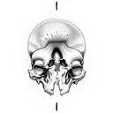 psychedelic mushroom skull man  tattoo design idea