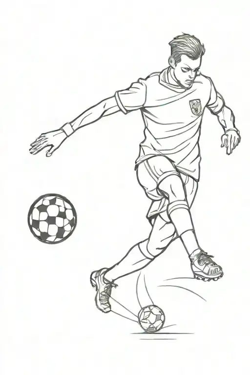 soccer player tattoo design idea