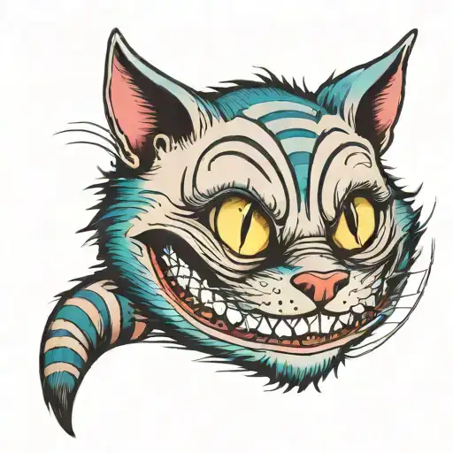 Cheshire Cat tattoo design idea