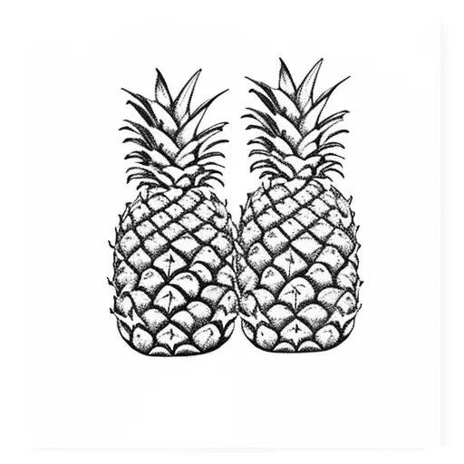 Pineapple tattoo design idea