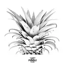 Pineapple tattoo design idea