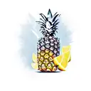 Pineapple tattoo design idea