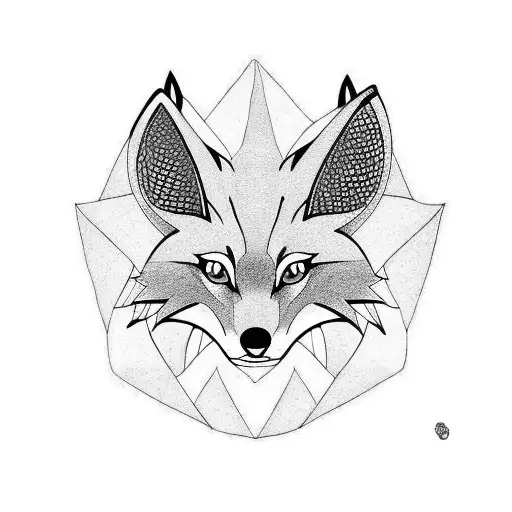 9 tails fox kitsune tattoo design idea