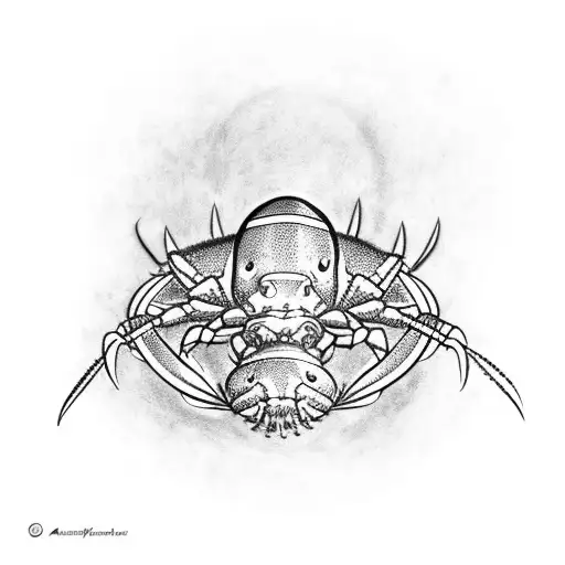 Buckeyes Football with Live Lobster tattoo design idea