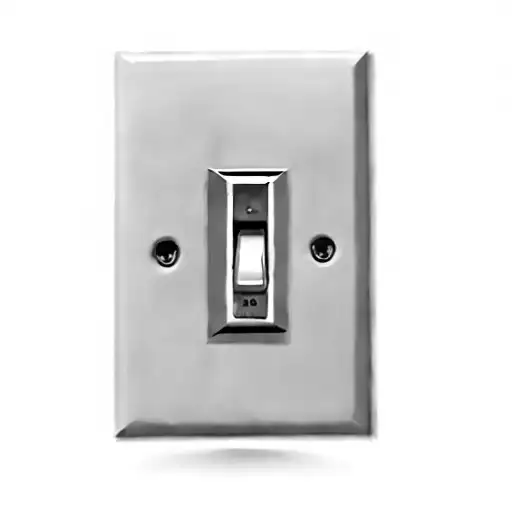 a light switch that says "NO"  tattoo design idea
