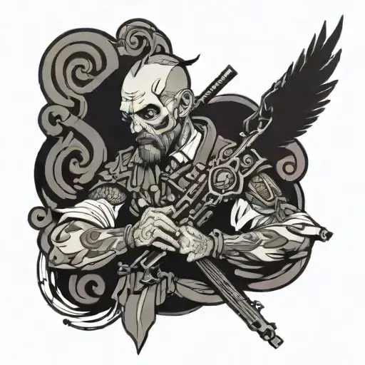 s Seth Gunner Priest album cover tattoo design idea