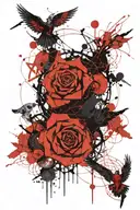 web of wyrd flanked by valkyries tattoo design idea