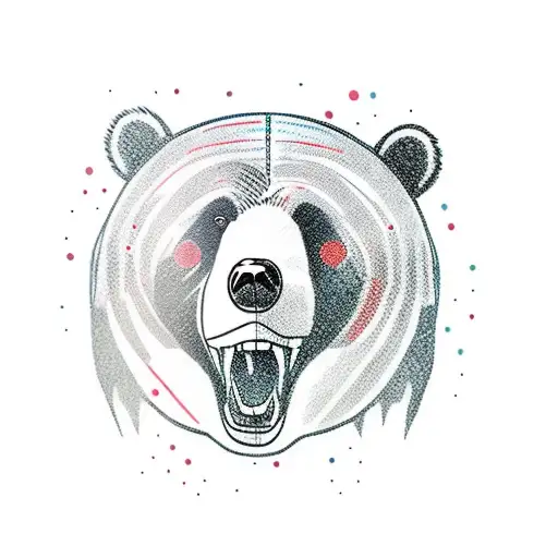 bear psycho tattoo design idea