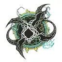 spawn and Venom  tattoo design idea