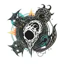 spawn and Venom  tattoo design idea
