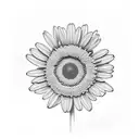 Daisy signature Marguerite tattoo design idea
