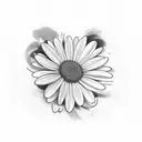 Daisy signature Marguerite tattoo design idea