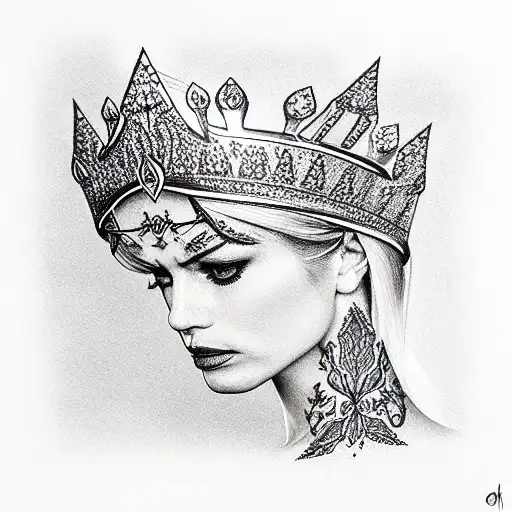 Queen's Crown tattoo design idea