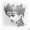 Queen's Crown tattoo design idea
