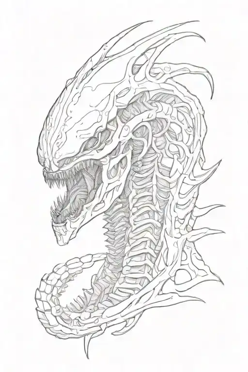 Xenomorph tattoo design idea