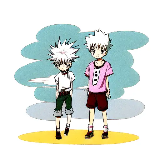 Killua with his Yoyo and lightning  tattoo design idea