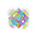 bold chaos symbol  tattoo design idea