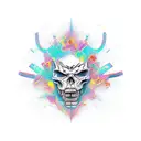 bold chaos symbol  tattoo design idea