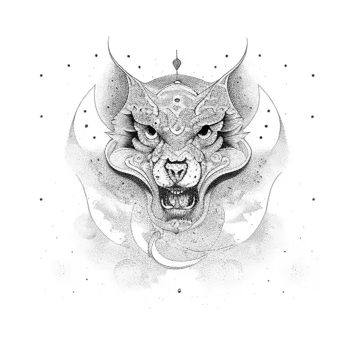 constelación con lunares tattoo design idea