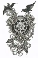 CD record tattoo design idea