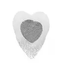 fingerprint in heart shape tattoo design idea