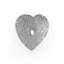 fingerprint in heart shape tattoo design idea