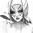 cybergoth tattoo design idea