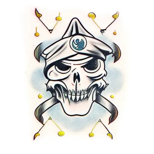 oldschool ghostface tattoo design idea