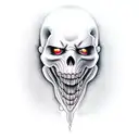 ghost face panic  tattoo design idea