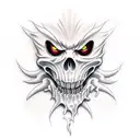 ghost face panic  tattoo design idea